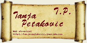 Tanja Petaković vizit kartica